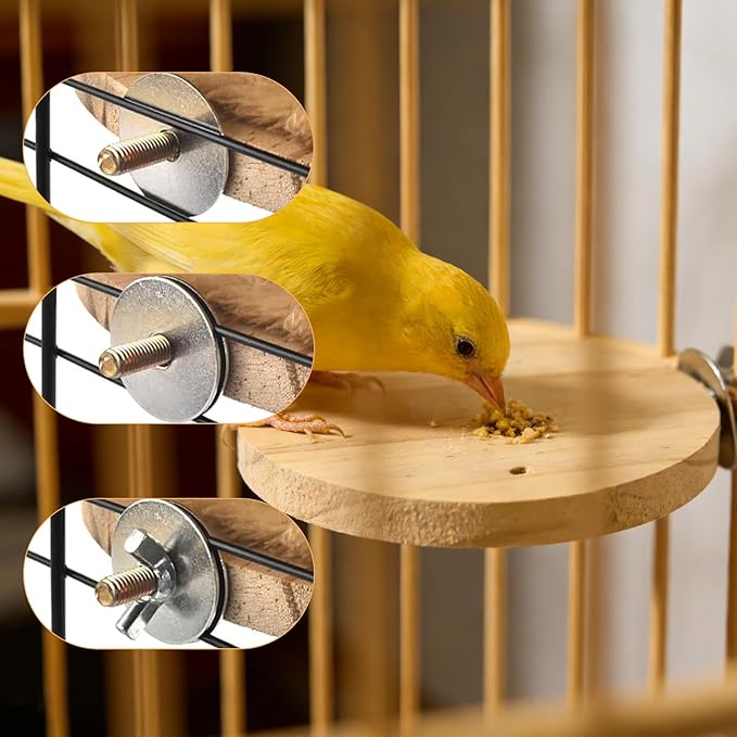 Small Bird Nest for Cage Removable Plush Parrot Hammock Bed Winter Warm Resting Perch Platform for Small Budgies, Lovebirds, Cockatiels, Canaries, Parakeets Cage