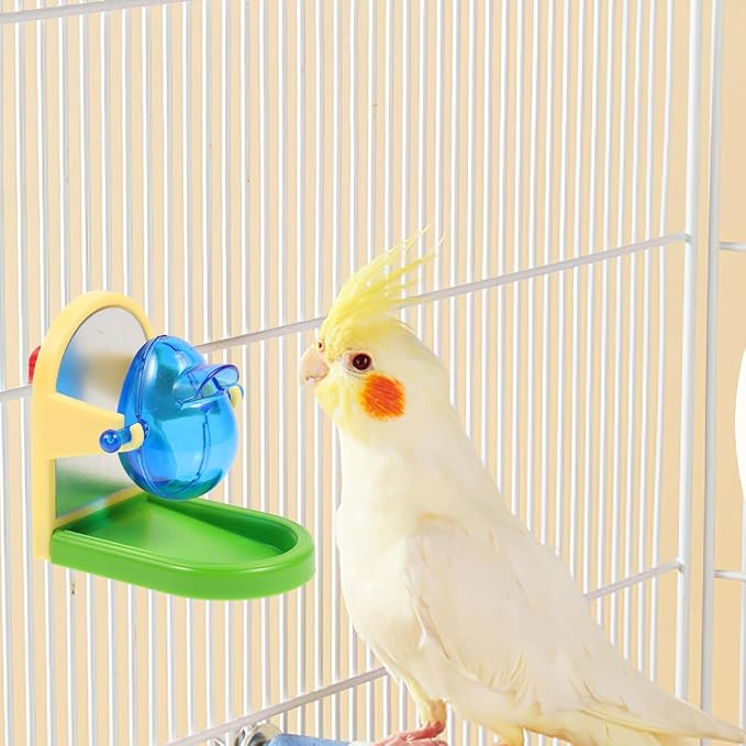 balacoo Parrot Food Leakage Toy Lightweight Bird Training Dispenser for Small Parrots Feeding Puzzle Entertainment Exercise 3.14X3.14X2.24In