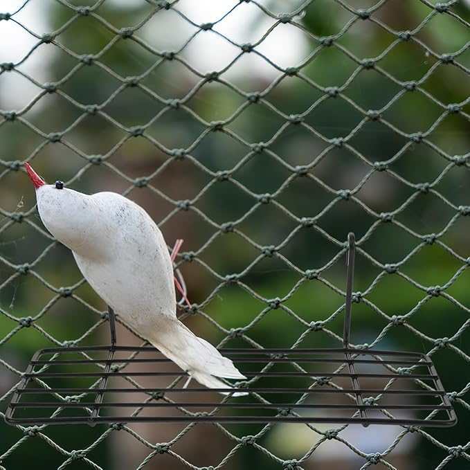 Balacoo 2 Pcs Iron Bird Perch Stand for Parrots: Black Metal Grid Birdcage Rack, Bird Perch for Parakeets, Cockatiels, Lovebirds - 9.84 X 5.90 X 5.51 Inch