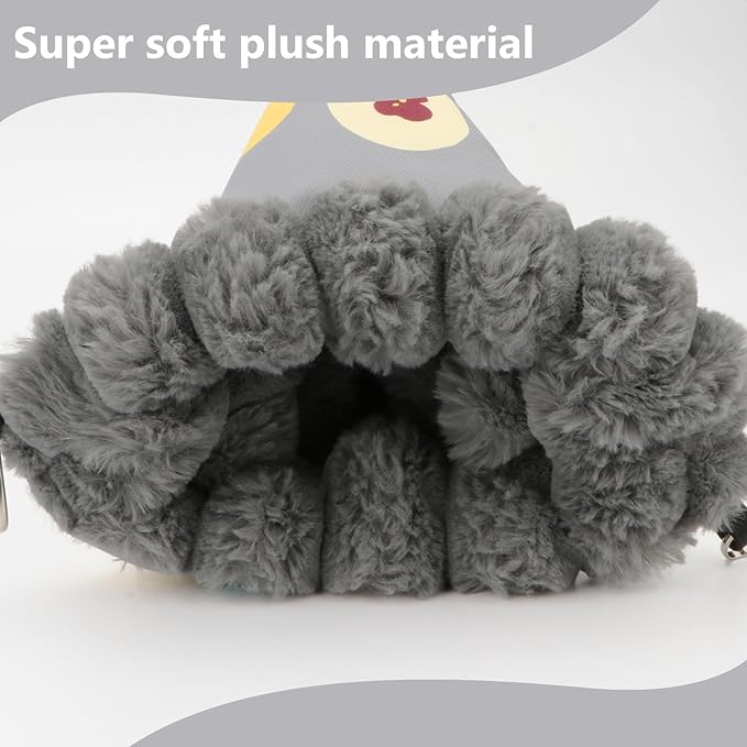 Wontee Bird Nest House Winter Warm Hanging Hammock Bird Bed Snuggle Hut for Parakeets Budgies Caique Conures Cockatiels (Small, Grey)