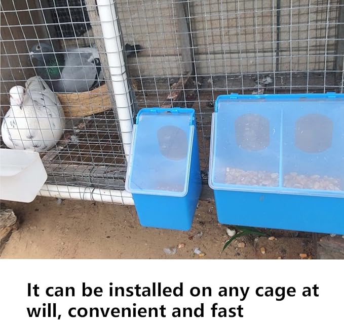 Pigeon Feeder Water 2 Pack Quail Bird Chicken Feeder Water Dispenser Drinkers with 2 Hole Pet Bowls & Feeders Eat Food (Two Hole (Green))