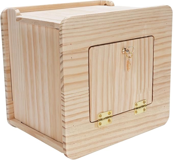 Parakeet Nesting Box, Wooden Insulated Parrots Mating Box for Lovebirds, Cockatiel, Conure, Cockatoo, Budgie