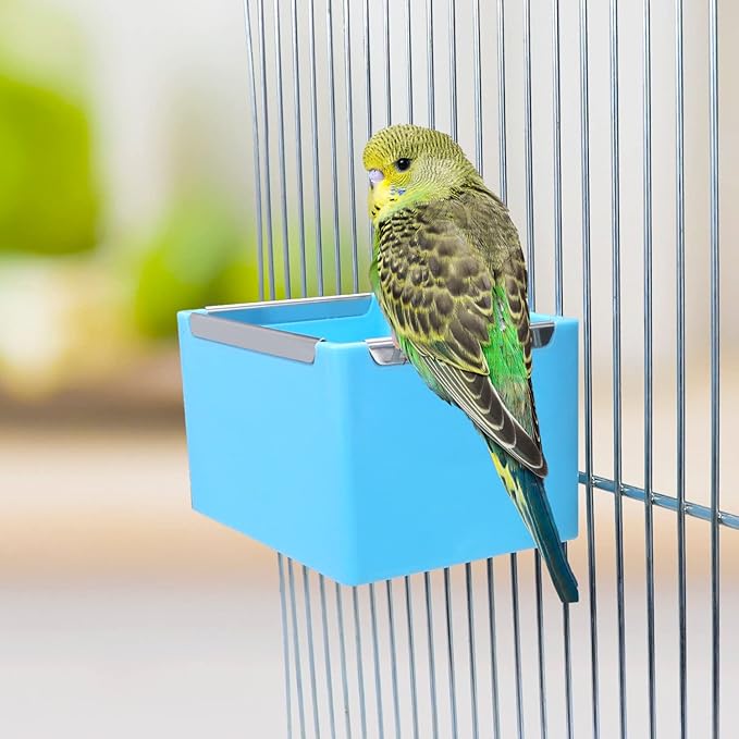Litewoo Bird Food Bowl Feeder Colorful Basin Durable Cage Accessories Suitable for Birds Parrot Parakeet Cockatiel Budgie Finch Hamster Rat
