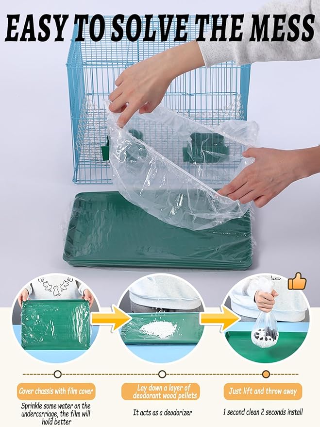 Large Disposable Bird Cage Tray Liners，34'' X 22'' Plastic Parakeet Cage Liner Bag - 30 Pcs Birds Cage Bottom Liner Universal Film Bird Cage Accessories for Finches Canaries Cockatiels Birdcage