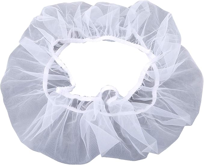 Elastic mesh Bird cage Cover dust-Proof Bird cage Skirt Round Bird cage Accessories,L White