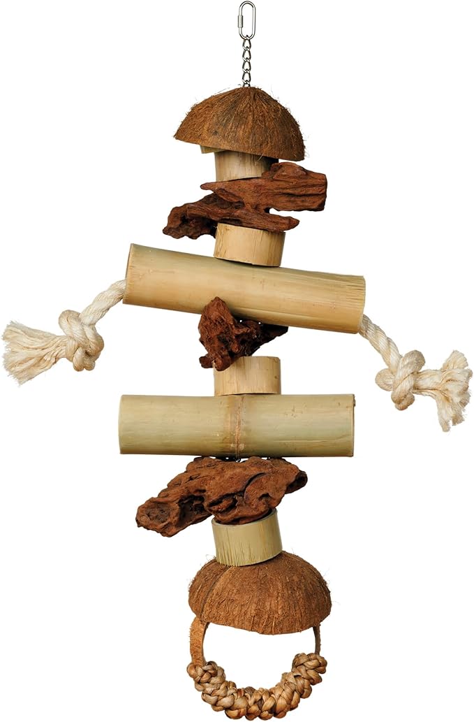 Prevue Pet Products Naturals Gorilla Bird Toy - Accessories for Large and Extra Large Birds, Hanging Cage Toy for Beak Exercise, Climbing, Chewing, and Rugged Natural Enrichment