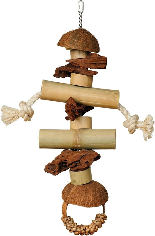 Prevue Pet Products Naturals Gorilla Bird Toy - Accessories for Large and Extra Large Birds, Hanging Cage Toy for Beak Exercise, Climbing, Chewing, and Rugged Natural Enrichment
