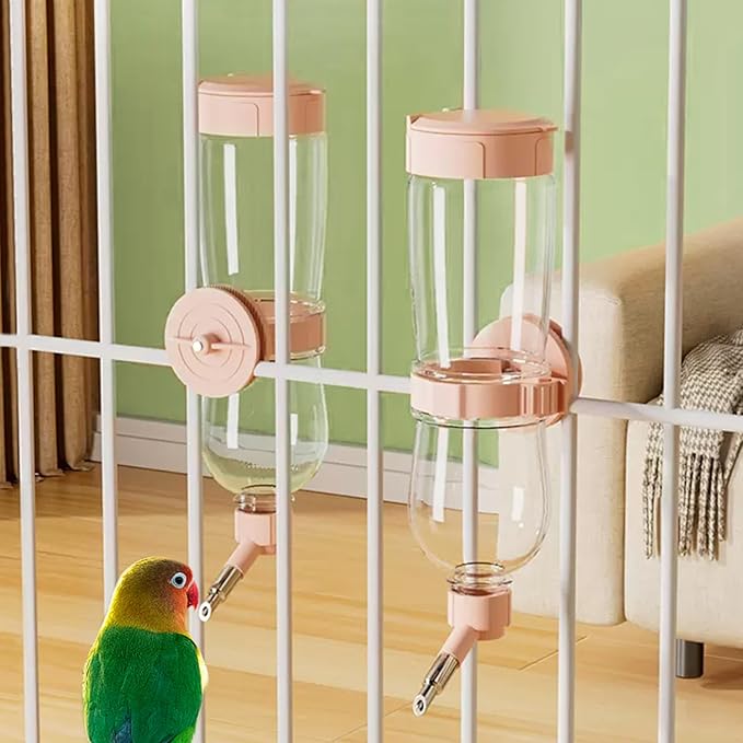La La Pet®Bird Water Dispenser for Cage Detachable Bird Automatic Refilling Waterer Drinking Supplies for Parrot Parakeet Cockatiel Conure Small