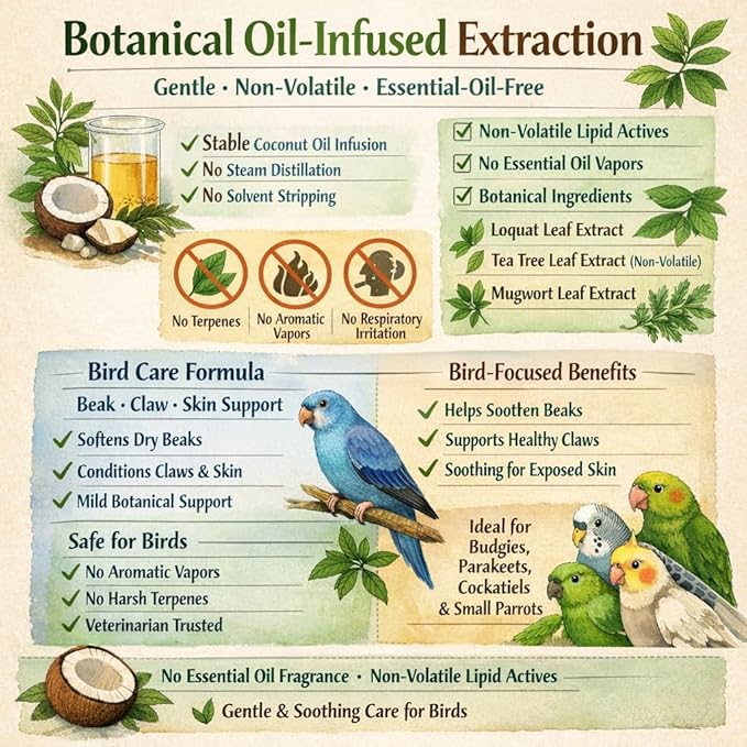 Bird Beak Moisturizer & Feet Balm – Dry Beak Treatment, Skin Hydration & Claw Repair for Parrots, Budgies, Cockatiels
