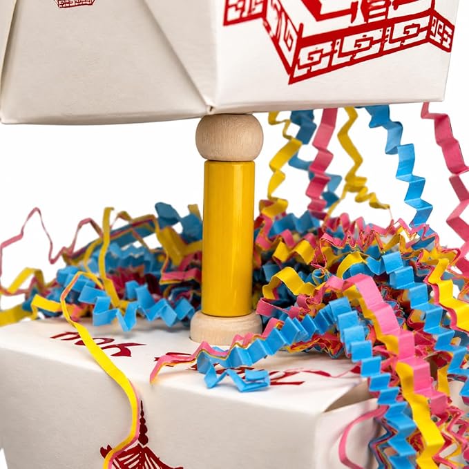 Bonka Bird Toys 3874 Duo Take Out Small Medium Bird Toy Oyster Pail Treat Box Foraging Paper Chew Shred Cockatiel Parakeet Conures and Other Similar Birds