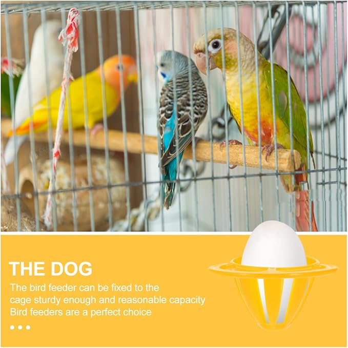 Bird Vegetable Fruit Feeding Holder 5-Pack Small Parrot Cage Food Basket Easy Install Durable Plastic Bird Feeding Holder for Nuts and Fruits