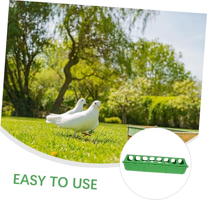 3 Pack Large Pigeon Feeder, 11.8 * 3.93 * 3.14inch - Thick Durable Slot Container Feeding Dish, Food Dispenser Tool for Pigeon Chicken Bird Poultry (Random Color)