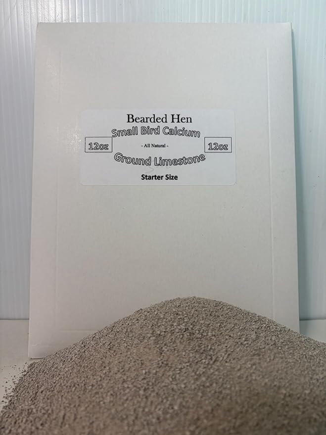 Small Bird Calcium Carbonate - Fine Ground All Natural Limestone - Egg Strength - Pullet, Quail, Pigeon, Parakeet (12 Ounce)
