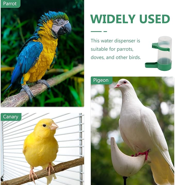 HANABASS 40pcs Automatic Bird Water Feeder Pigeon Water Dispenser for Easy Drinking Convenient Cage Accessory for Quails and Parrots Capacity Bowls