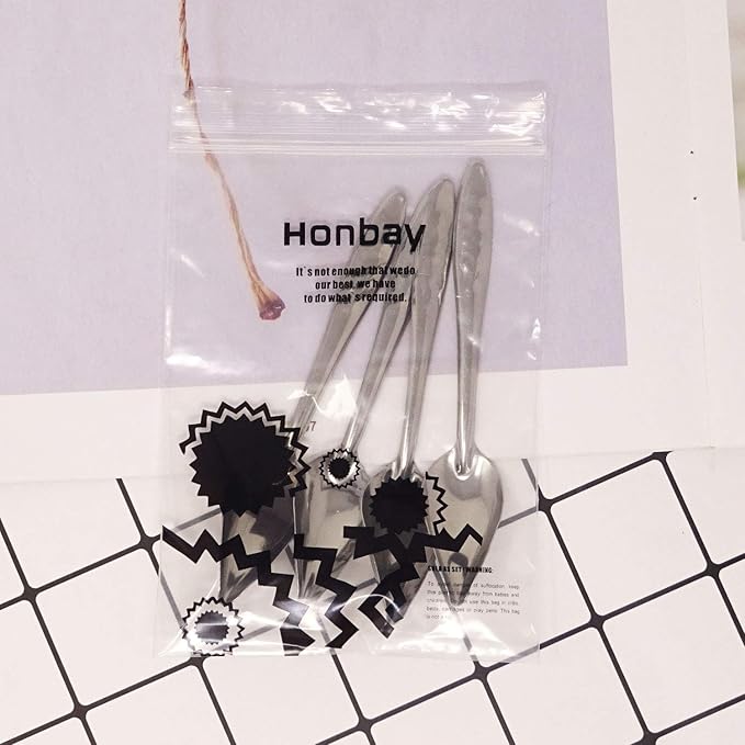 Honbay 4PCS Stainless Steel Bird Feeder Spoons Parrot Feeding Scoops Hand Feeding Spoons for Parrot
