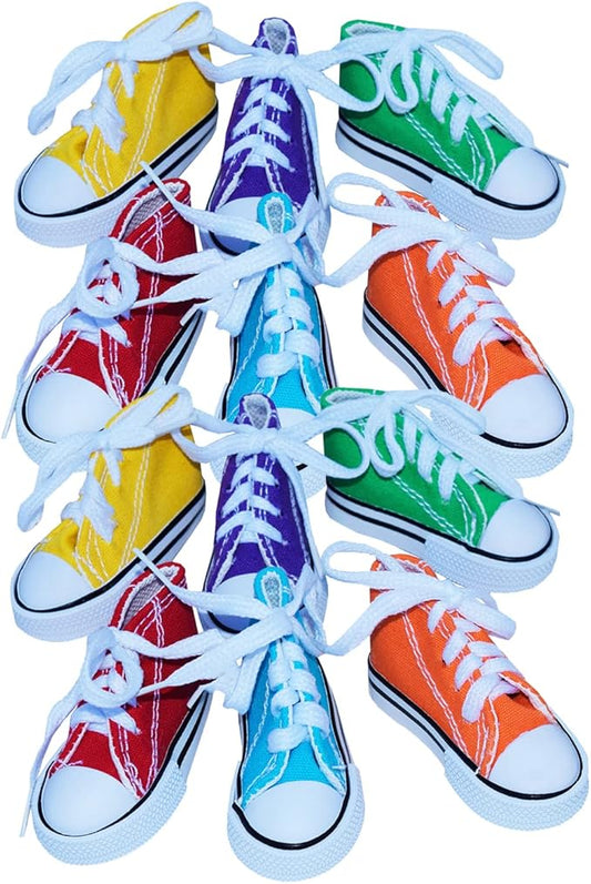 Super Bird Creations SB50010 Sneaker Bird Toy - Durable Safe Chew Toy - Ideal for Cockatiels Parakeets Parrots Small to Large Birds - Vibrant, Assorted Colors 3" x1-1/2 x 1-3/8" (12 Pack)