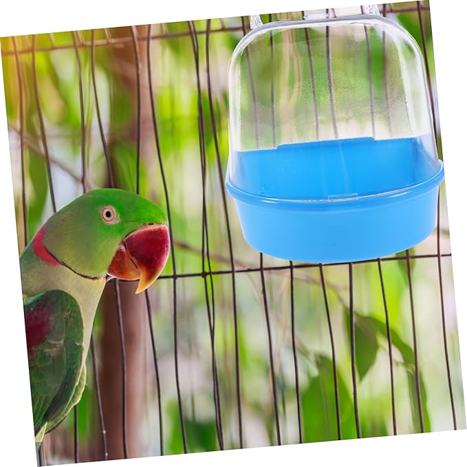 HANABASS Creative Parrot Bath Box Small Bird Shower Container for Bird Cage Accessories Material Safe and Practical Design