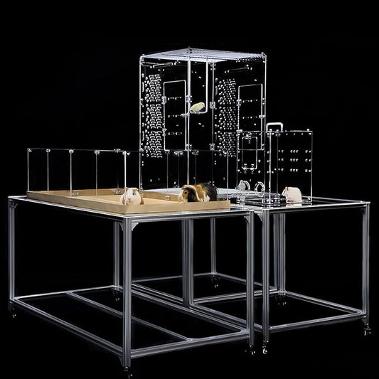 GuineaLoft™ 5x2.5x2.5ft Pet Cage Table – Pet Cage Stand Table with Shelf & Rollers, Specially Designed for Placing Pet Cages & Accessories, Lightweight & Easy to Move