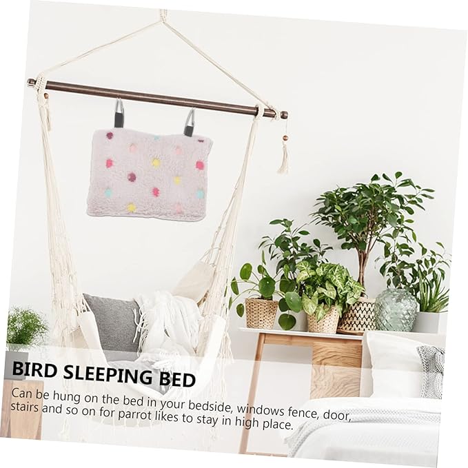 Mipcase 2pcs Warm Cotton Parrot Hammock Stylish Bird Nest for Cozy Hanging Shelter for Parakeets Cockatiels and Other Small Birds Ideal Bird Cage Accessory