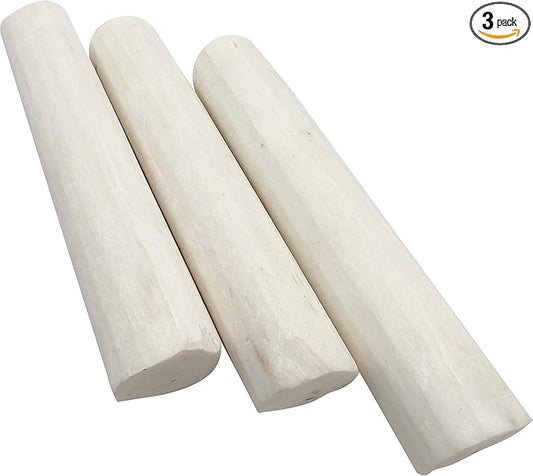 by M&M 5499 Natural Sola Log PK3 - Handcut Skinless Sola Wood Foot Toys, Lightweight Chewble Sticks, Natural, Easy for Birds to Manipulate with Beaks and Feet, Breaks Apart