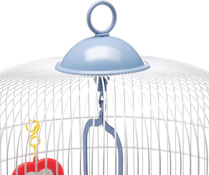 Ferplast Bird Cage Regina Cage for Birds, Canaries, Budgies, Finches, Metal, Accessories Included Rotating Feeders Perches, 32.5 x 32.5 x h 49 cm.