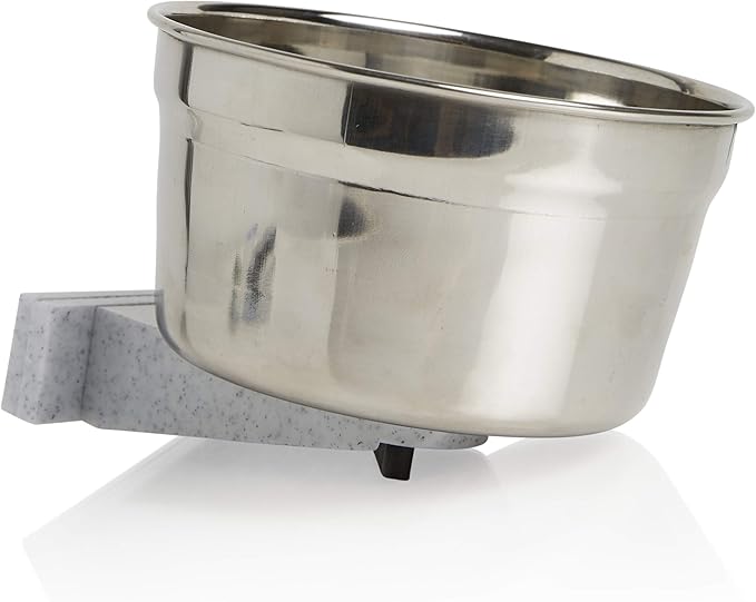 Lixit Quick Lock Cage Bowls for Small Animals and Birds. (20oz, Stainless)