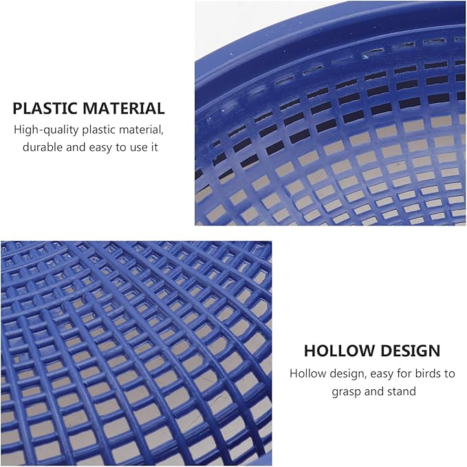 POPETPOP Plastic Bird Nest for Small Birds Parakeet Nest Box Breeding and Hatching Bird Cage Accessory 10.23X10.23X2.36 Inch Durable Pet Cage Ornament