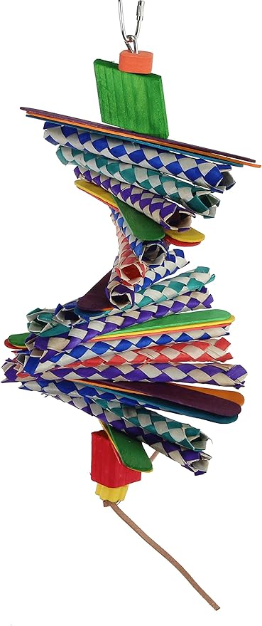 Bonka Bird Toys 1078 Big Step Shredder 10" x 6", Parrot Chew Forage Cage Toy, African Grey, Conure, Amazon, and Similar