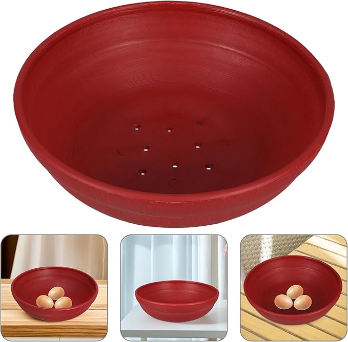 balacoo Bird Nesting Bowl 9.25 Inch Reusable Plastic Pigeon Egg Breeding Nest Comfortable Incubation Accessory for Birdcages