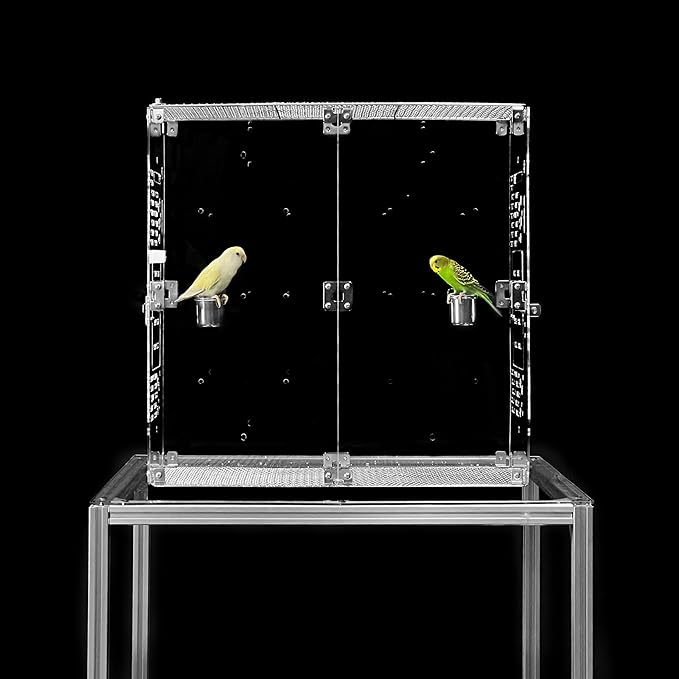 GuineaLoft™ Stainless Steel Bird Cage Bowls (2 Pack) – Parrot Food & Water Cups with Cage Mount – 2 Inch Diamter, Durable, Non-Toxic, Rust-Resistant Feeding Dishes for Parakeets, Cockatiels, Lovebirds