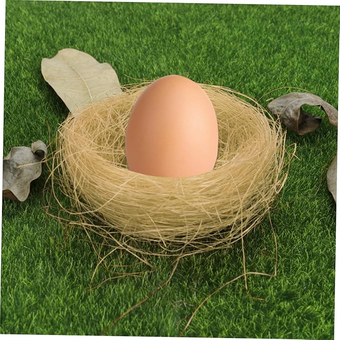 MERRYHAPY 6pcs Thread Chicken Nest Decor Artificial Chicken Coop Ornament for Easter Party Home Decoration DIY Micro-Landscape and Photography Props