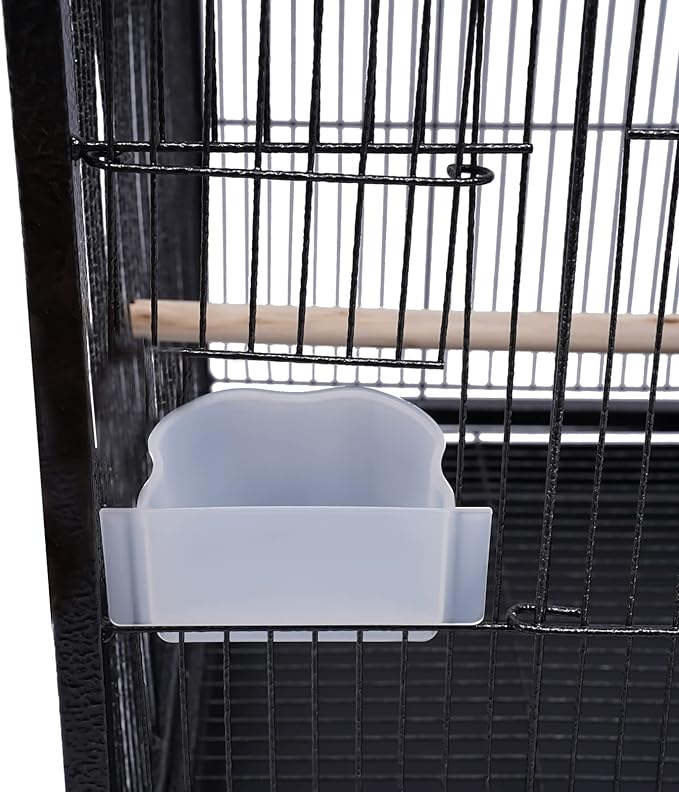 39.9 Inch Bird Cage Parakeet Cage with Rolling Stand and Play Open Top Iron Bird Flight Cages for Parrot Lovebirds Finches Canaries Parakeets Cockatiels Budgie Parrotlet Conures