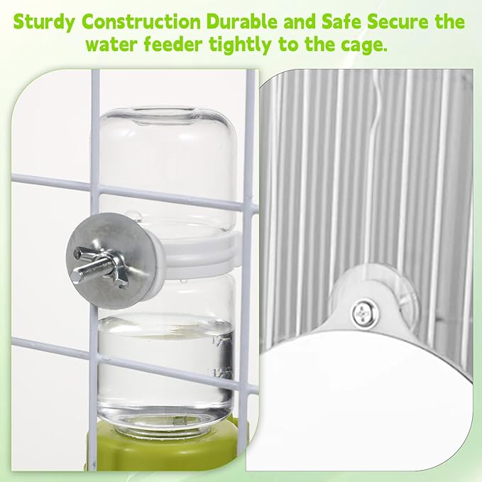 Bird Water Dispenser for Cage Automatic Bird Cage Water Dispenser 2pcs 4.73 Fl Oz Birds Water Feeder for Cages Plastic No Mess Suspended Birds Bottle No Drip for Budgie Conure Lovebirds Cockatiel