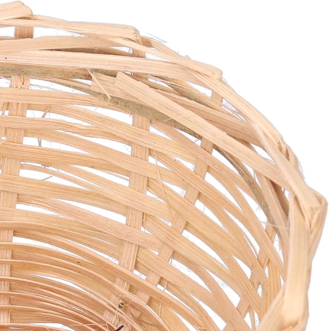 TOPINCN 4pcs, Handmade Weaving Breeding Resting Bird House with Hook Decoration for Parrots Canary