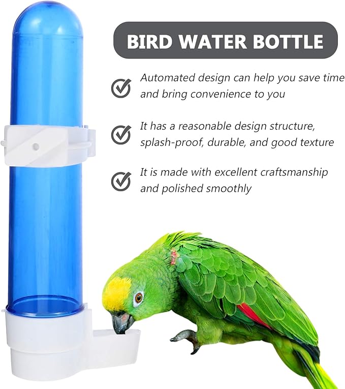Mipcase 8 pcs Adapter Accessory Fountain Tool Plastic Budgie for Finches Drinking Parrot Cage Drinker Feeder Birds Pet Feeding Parakeets Water Automatic Canaries Bottle Dispenser