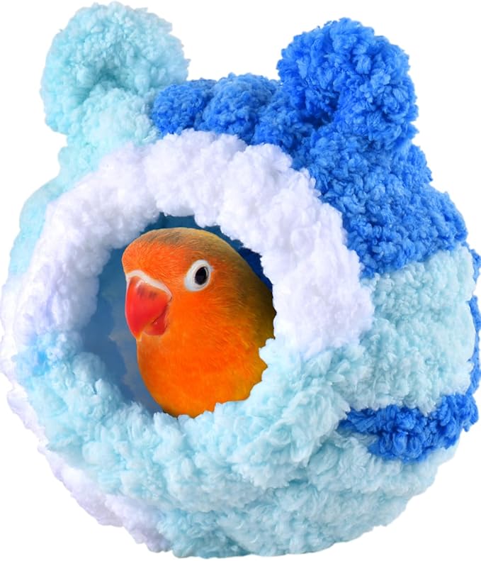 KATUMO Conure Nest, Bird Breeding Nest Parrotlet Snuggle Hut Lovebird House Bed for Conure Lovebird Canary Finch Coneshape Birds Hamster Small Pets