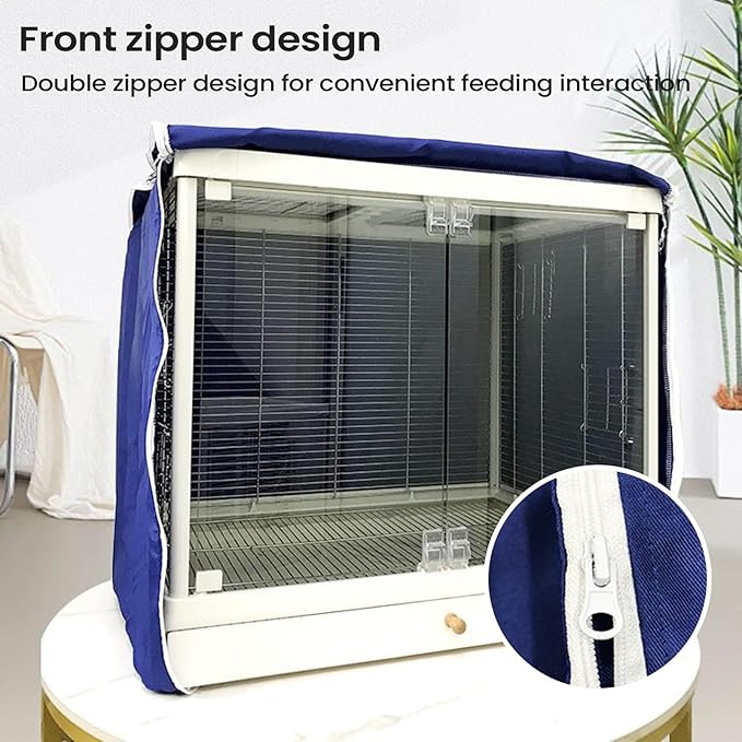 Bird Cage Cover, Safe & Comfortable, 53x40x40cm, Windproof Crate Covers, Parrot Cage Blanket, Easy Fit Design, for Parakeet, Parrot, Mink, Lovebirds, Budgies, Finches