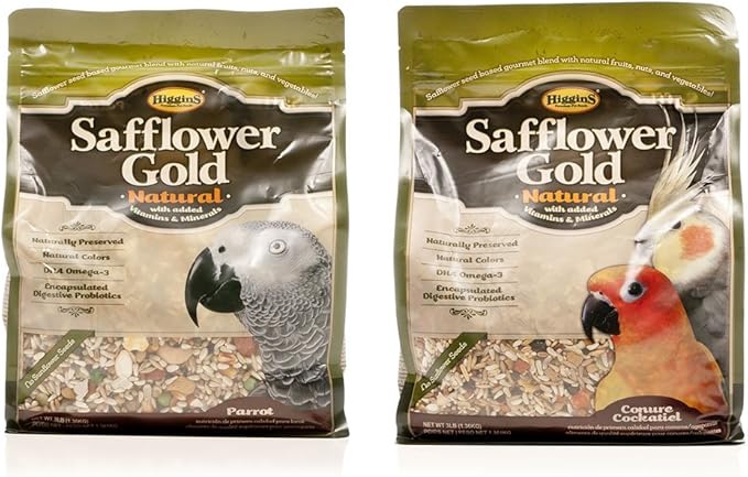 Higgins Pet Food Safflower Gold Large Hookbill 25lb
