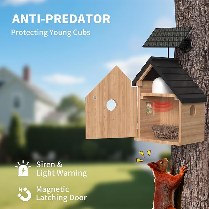 Bird Houses for Outside with Camera Solar Powered: 2K HD Video Smart Bird Feeder for Outdoors Nesting Box with Motion Detection Weatherproof Easy Birdwatching for for BirdLovers