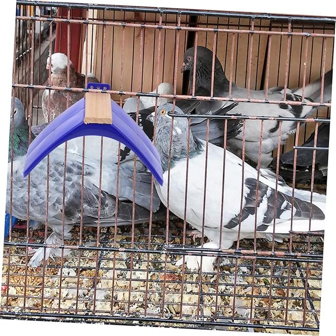 Angoily Solid Wood Pigeon Perch Stand 6Pcs Bird Rest Frame Rack for Pigeon Cage Accessories Indoor Outdoor Bird Playground