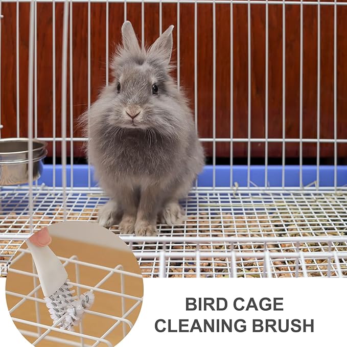 29x19 Inches Disposable Bird Cage Liner Bags, 0.6 Mil 50 Pack Plastic Leak-Proof with Cage Cleaning Brush, for Parrots, Rabbits, Guinea Pigs