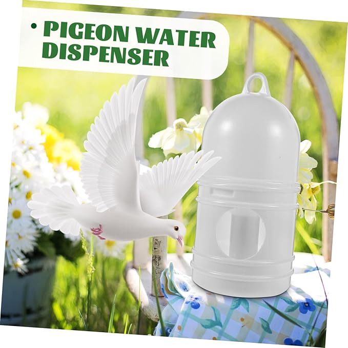 Generic Pigeon Water Dispenser Birds Waterer 2 Pack Plastic Bird Feeding Supply 9.44X4.72X4.72 Inch Clean Odorless Water Feeder for Indoor Outdoor Bird Cages