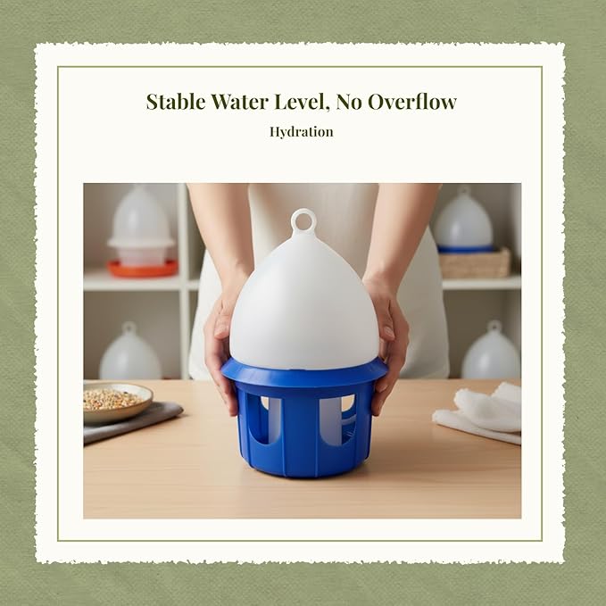 Pigeon Drinker Bird Water Drinker Bucket Cage Accessories Pigeon Water Dispenser for Pigeon Peacock Pet Supplies Farm Chick, 4L