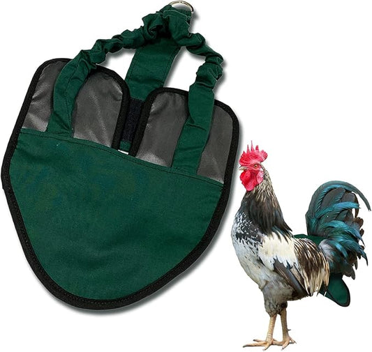 Hen Holster Premium Starter Kit - Bird Diaper, Wrap Around for Hens, Roosters, Ducks - Leak-Proof, Comfortable Bird Harness with Sewn-in Liner, Secure Hook & Loop Closure - S/M, Green