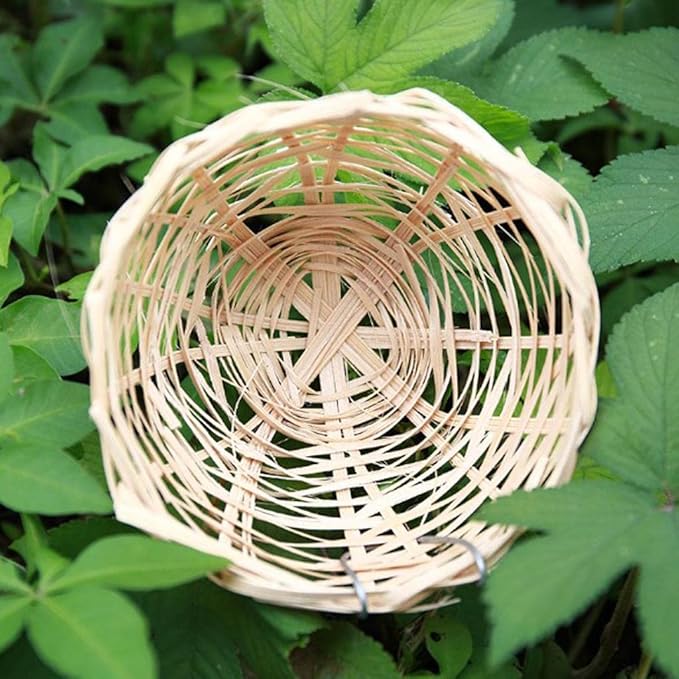 Fenteer 20x Handwoven Bird Feeding Breeding Nest Birdhouse with Hook for Finch