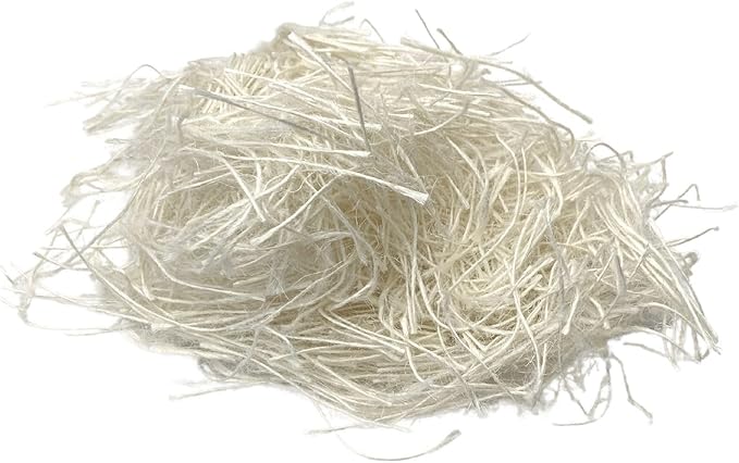 SISALFIBRE White Jute Bird Nesting Material with Active Formula - 1000g Nido para Periquitos for Parakeet Nest, Budgie, Parrot, Finche, Canaries, Exotic Birds