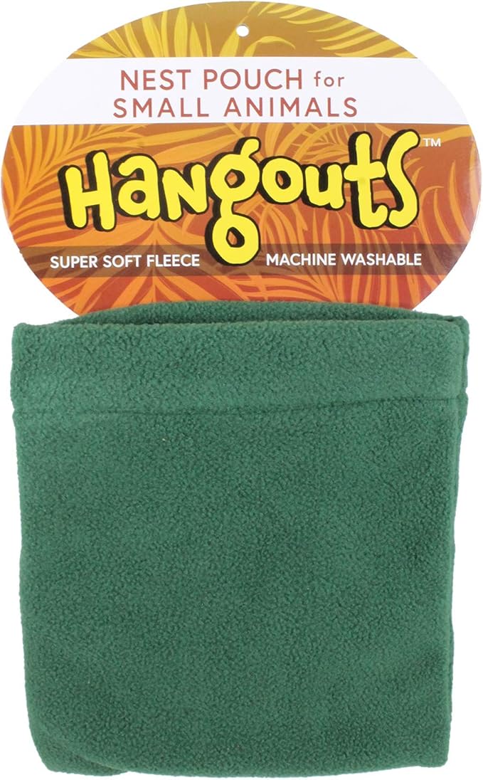 XL Nest Pouch (Giraffe) - Hanging Fleece Cage Accessory Toy - for Sugar Gliders, Squirrels, Marmosets, Hamsters, Rodents, Rats, Reptiles & Other Small Pets - Hammock, Tower, Bed, Nest Pouch
