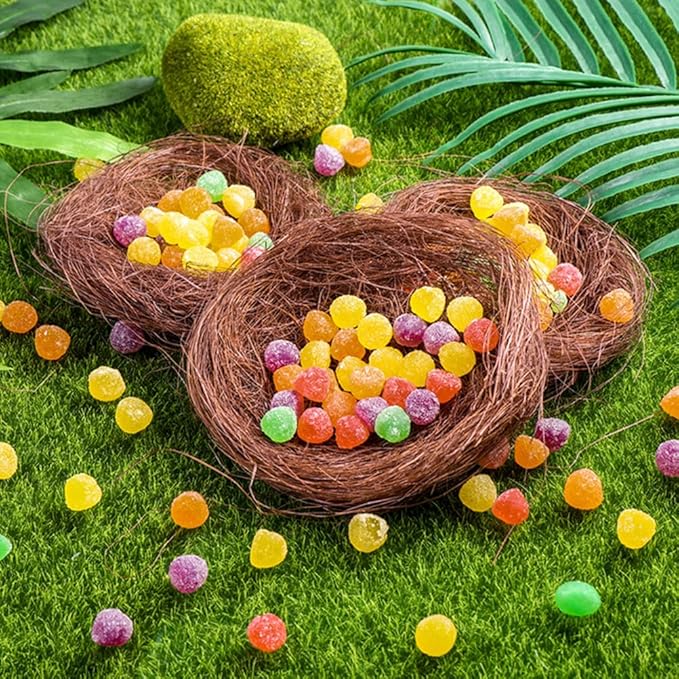 Veemoon 16 Pcs Mini Bird Nests,4. 72 Inch Artificial Bird Nests for Crafts Landscape Ornaments for Home Patio Garden Yard Wedding Holiday Easter Decoration