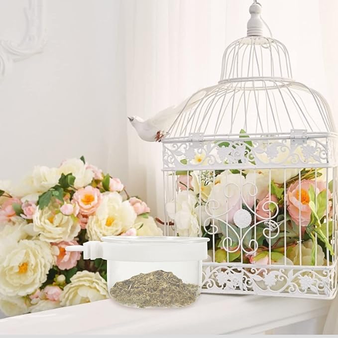 Mipcase 5pcs Parrot Bowls Multi-Function Bird Feeders for Cage Transparent Bird Supply Easy Installation for Parrots Cockatiels and More