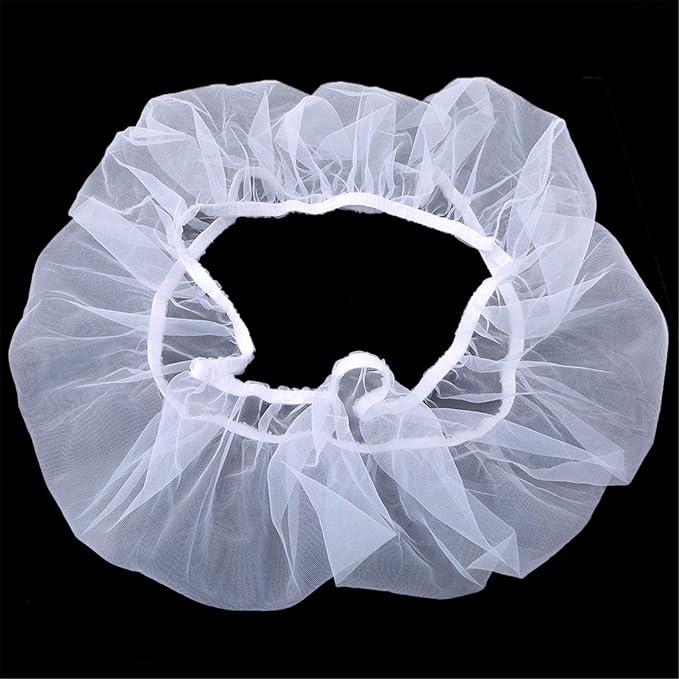 Elastic mesh Bird cage Cover dust-Proof Bird cage Skirt Round Bird cage Accessories,L White